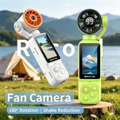 Outdoor Adventure Series - ポケットファンアクションカメラ、フォーカス調整、手ブレ補正機能付きハンドヘルドレコーダー、日常旅行、アウトドアアドベンチャー、カジュアルVlogビデオ撮影に最適。