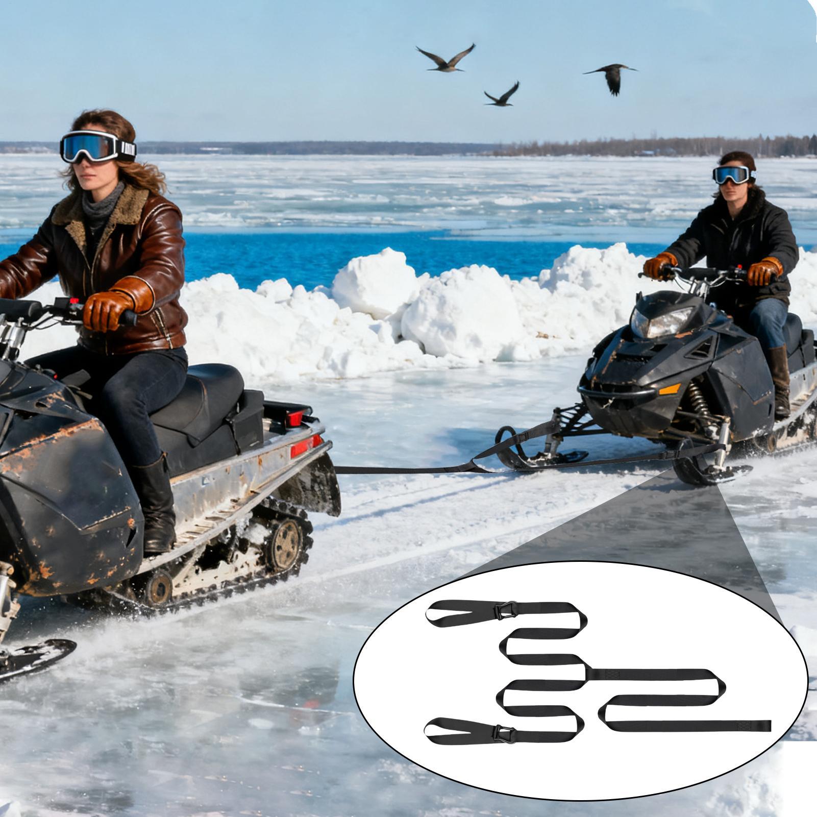 Outdoor Adventure Gear - ATV牽引ストラップ ヘビーデューティー アウトドアギア スノーモービル スレッド プルトウストラップ