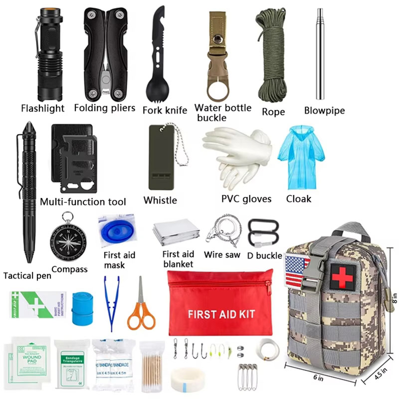 サバイバル応急処置キットサバイバルフルセットモールアウトドア - Outdoor Adventure Gear のレビューと価格