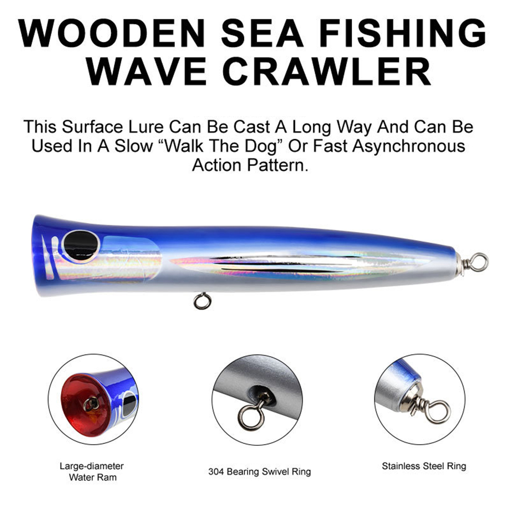 釣り用カーペンターベイト木製シーポッパー釣り冒険アウトドアレ - Outdoor Adventure Recreation のレビューと価格