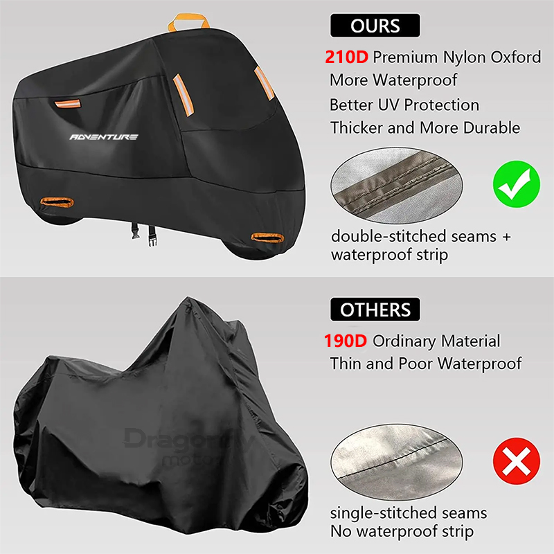 アドベンチャーロゴオートバイカバー防水屋外スクーター UV  - Outdoor Adventure Logo のレビューと価格