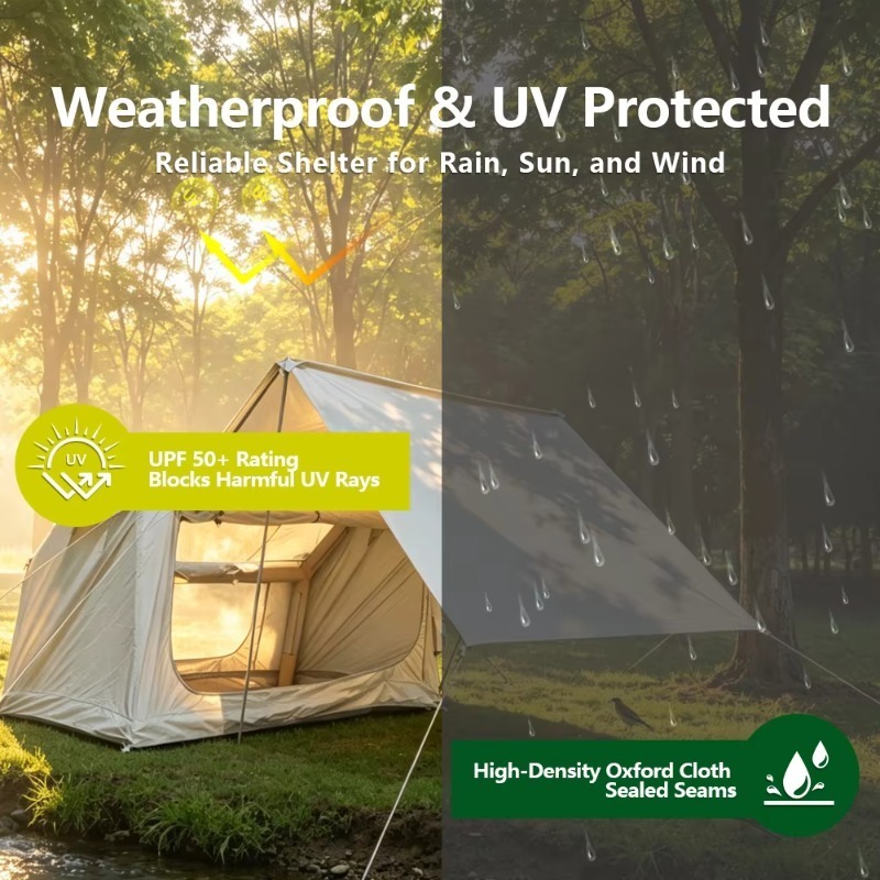 広々とした多部屋カスタムロゴ入りファミリー用インフレータブル - Outdoor Adventure Logo のレビューと価格
