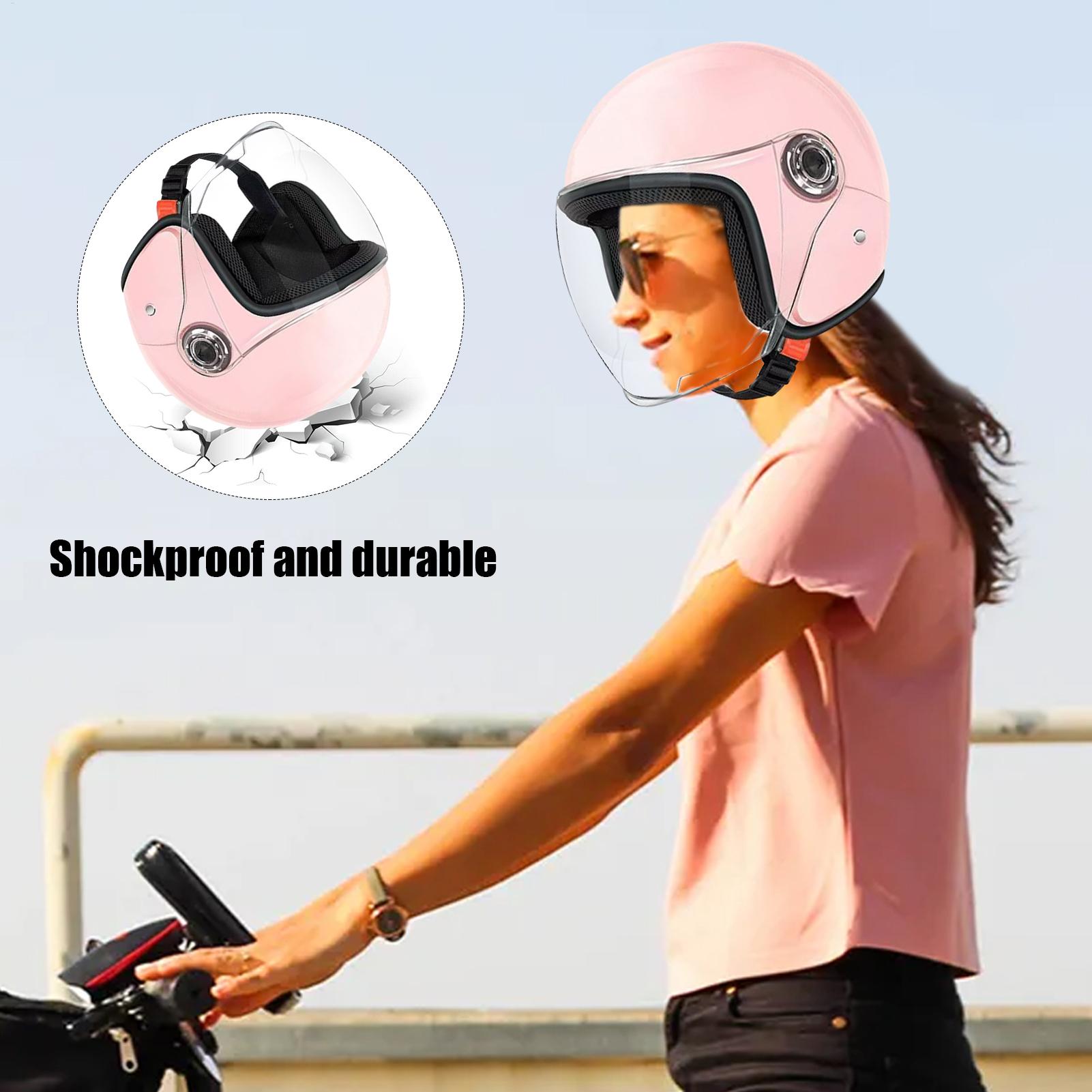 軽量オートバイヘルメットハーフフェイス原付ヘルメット保護具バ - Outdoor Adventure Gear のレビューと価格